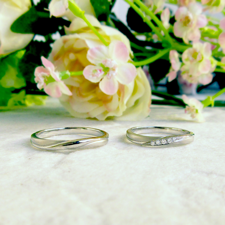 プチマリエ,ウェーブの結婚指輪,pm41とpm42